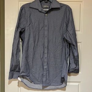 Michael Kors dress shirt M slim fit navy holidays office wear